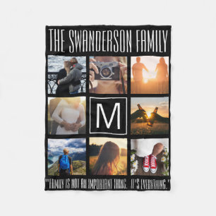 Monogramm 8-Rahmen-Angebot Fleecedecke