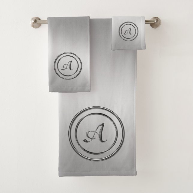 Monogramm "A" Badhandtuch Set (Insitu)