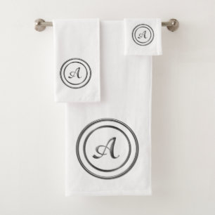 Monogramm "A" Badhandtuch Set