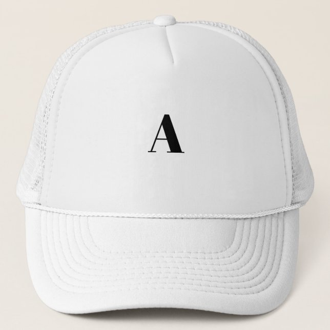 Monogramm A Buchstabe oder Symbol Custom Abril Fat Truckerkappe (Vorderseite)