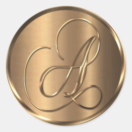 Monogramm A NONMETALLIC Bronze Umschlag Aufkleber