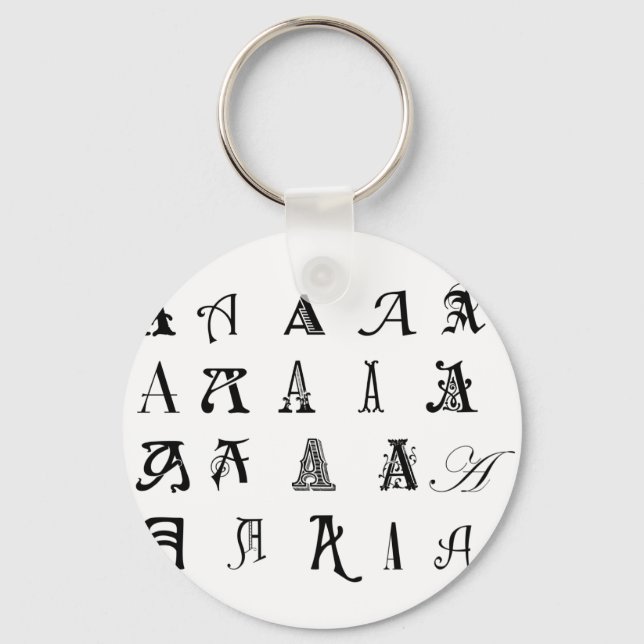 Monogramm "A" Schlüsselanhänger (Vorderseite)