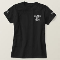 Monogramm Abschluss besticktes T-Shirt
