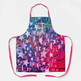 Monogramm | ABSTRAKT | CHRISTMAS STARS | Benutzerd Schürze