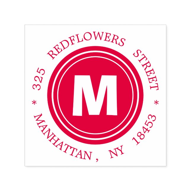 Monogramm-Adressenstempel Permastempel (Design)