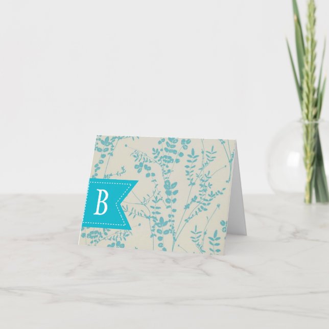 Monogramm All-Occasion-Mitteilungskarten Dankeskarte (Vorderseite)