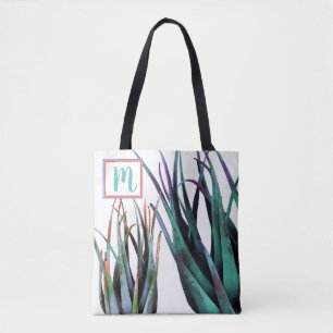 Monogramm-Aloe-Pflanzen-Foto-Taschen-Tasche Tasche