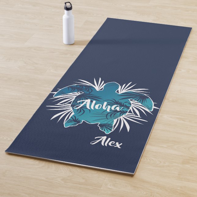 Monogramm Aloha Tropenkurse Yogamatte (Beispiel)