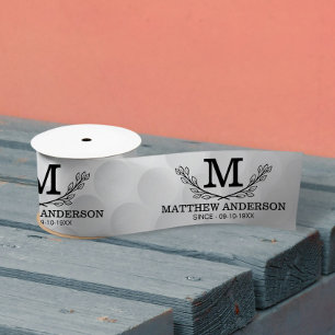 Monogramm Alter des Personalisierten Musters des G Satinband