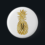 Monogramm-Ananas Button<br><div class="desc">Monogramm-Ananas</div>
