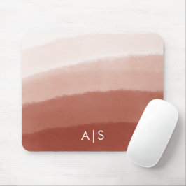 Monogramm anfänglicher Kupferrost Ombre Mousepad