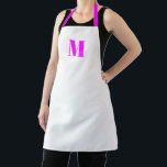 Monogramm anfängliches Magenta pink weiß anpassen Schürze<br><div class="desc">Anpassen monogramm anfängliches Magenta pinkfarbene Schürze Unisex. Erhältlich in vielen Größen. Geeignet für Köche,  Koch,  Keramik,  Keramiken,  Kunsthandwerk,  Küche,  Kochen,  Backen,  Grillen,  Grill,  Geschäfte und Geschäfte etc.</div>