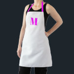 Monogramm anfängliches Magenta pink weiß anpassen Schürze<br><div class="desc">Anpassen monogramm anfängliches Magenta pinkfarbene Schürze Unisex. Erhältlich in vielen Größen. Geeignet für Köche,  Koch,  Keramik,  Keramiken,  Kunsthandwerk,  Küche,  Kochen,  Backen,  Grillen,  Grill,  Geschäfte und Geschäfte etc.</div>
