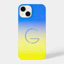 Monogramm Anfangsblau und Gelb Ukraine Inspiriert