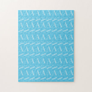 Monogramm Anfangsbuchstabe A, Aqua Blue