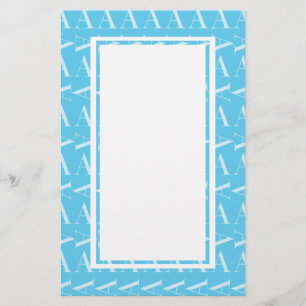 Monogramm Anfangsbuchstabe A, Aqua Blue Briefpapier