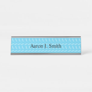 Monogramm Anfangsbuchstabe A, Aqua Blue Schreibtischnamensplakette