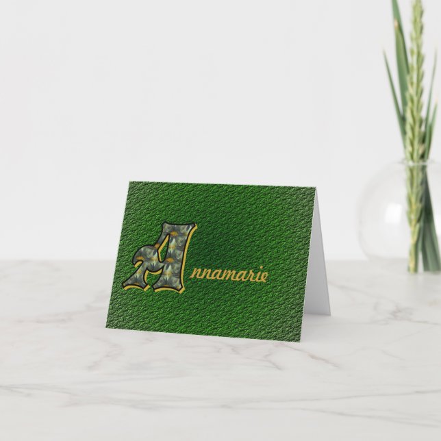 Monogramm Anfangsbuchstabe A Gänseblümchen Kunst P (Vorderseite)