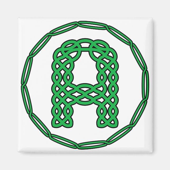 Monogramm Anfangsbuchstabe A im keltischen Stil Magnet (Vorne)