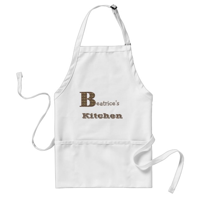 Monogramm Anfangsbuchstabe B Floral Personalisiert Schürze (Vorne)