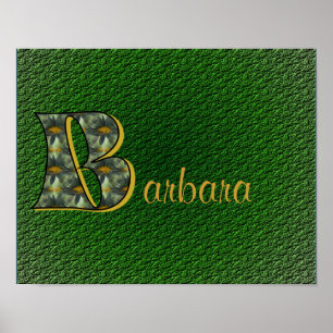 Monogramm Anfangsbuchstabe B Gänseblümchen Florale Poster