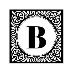 Monogramm Anfangsbuchstabe dekorativ Permastempel