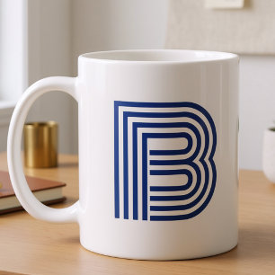 Monogramm Anfangsbuchstabe Einfach Minimal Modern Kaffeetasse