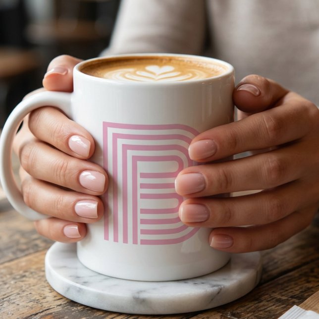 Monogramm Anfangsbuchstabe Einfach Minimal Modern  Kaffeetasse (Von Creator hochgeladen)