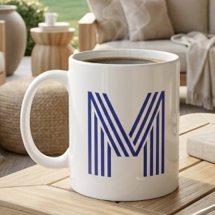 Monogramm Anfangsbuchstabe Einfach Minimal Modern Kaffeetasse