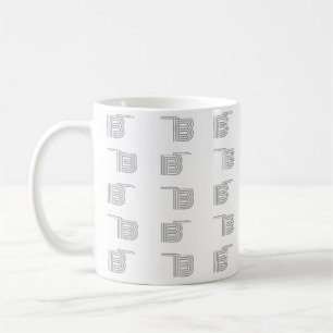 Monogramm Anfangsbuchstabe einfaches Muster modern Kaffeetasse