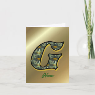 Monogramm Anfangsbuchstabe G Gänseblümchen Kunst P