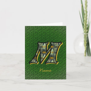 Monogramm Anfangsbuchstabe M Gänseblümchen Kunst P
