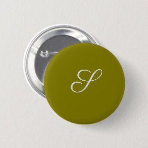 Monogramm Anfangsbuchstabe minimalistisches Salbei Button