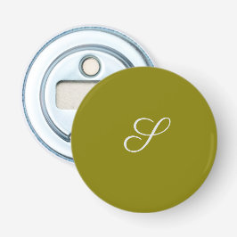 Monogramm Anfangsbuchstabe minimalistisches Salbei Flaschenöffner
