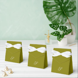 Monogramm Anfangsbuchstabe minimalistisches Salbei Geschenkschachtel
