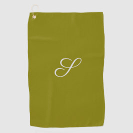 Monogramm Anfangsbuchstabe minimalistisches Salbei Golfhandtuch