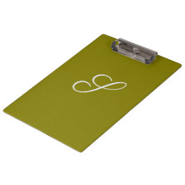 Monogramm Anfangsbuchstabe minimalistisches Salbei Klemmbrett