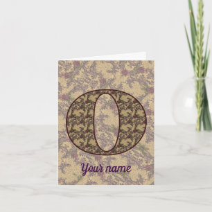 Monogramm Anfangsbuchstabe O Vintage-Blumenmuster