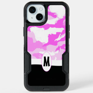 Monogramm Anfangsbuchstabe Rosa weißes Camouflage