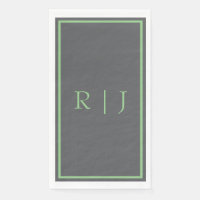 Monogramm Anfangsbuchstabe Salbei Grün Grau Kühl H
