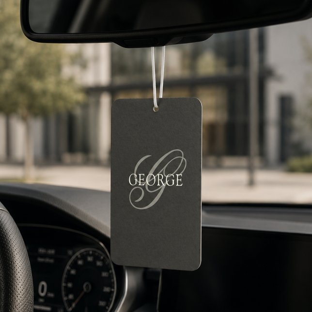Monogramm Anfangsbuchstabe Skript Auto Autolufterfrischer (Von Creator hochgeladen)