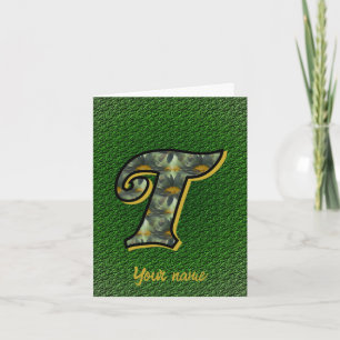 Monogramm Anfangsbuchstabe T Gänseblümchen Florale