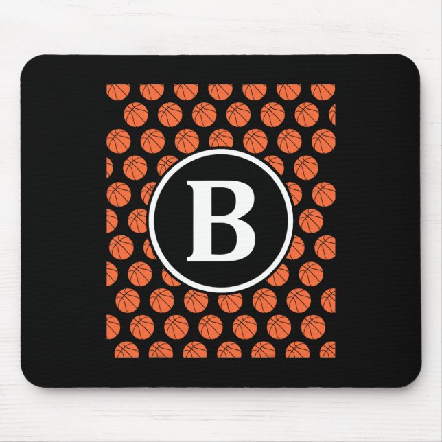 Monogramm Anfangsbuchstaben Name Buchstabe B Sketl Mousepad (Vorne)