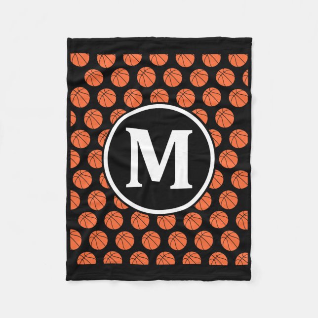 Monogramm Anfangsbuchstaben Name Buchstabe M Sketl Fleecedecke (Vorderseite)