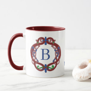 Monogramm Anfangsbuchstaben Name keltisches Design Tasse