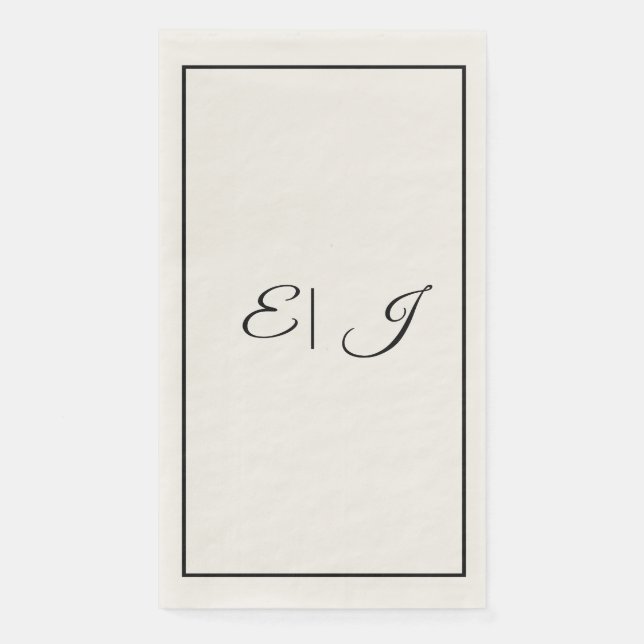Monogramm Anfangsbuchstaben Retro Schrift Klassisc Serviette (Vorderseite)