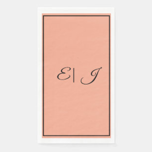 Monogramm Anfangsbuchstaben Retro Schrift Orange C Serviette