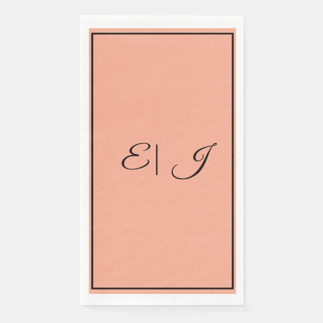 Monogramm Anfangsbuchstaben Retro Schrift Orange C Serviette (Vorderseite)