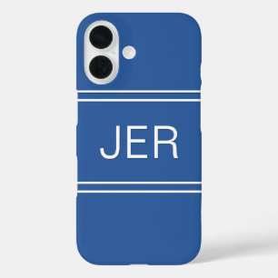 Monogramm-Anfangsbuchstaben Royal Blue Case Mate