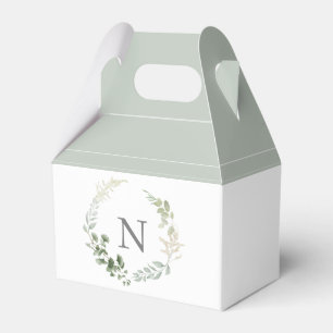 Monogramm Anfangsgrün Salbeigrün Geschenkschachtel
